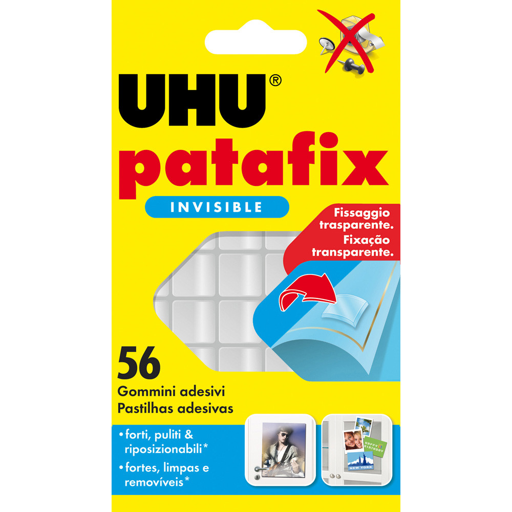 GOMMINI ADESIVI UHU PATAFIX D1601 TRASP(CF.56PZ)