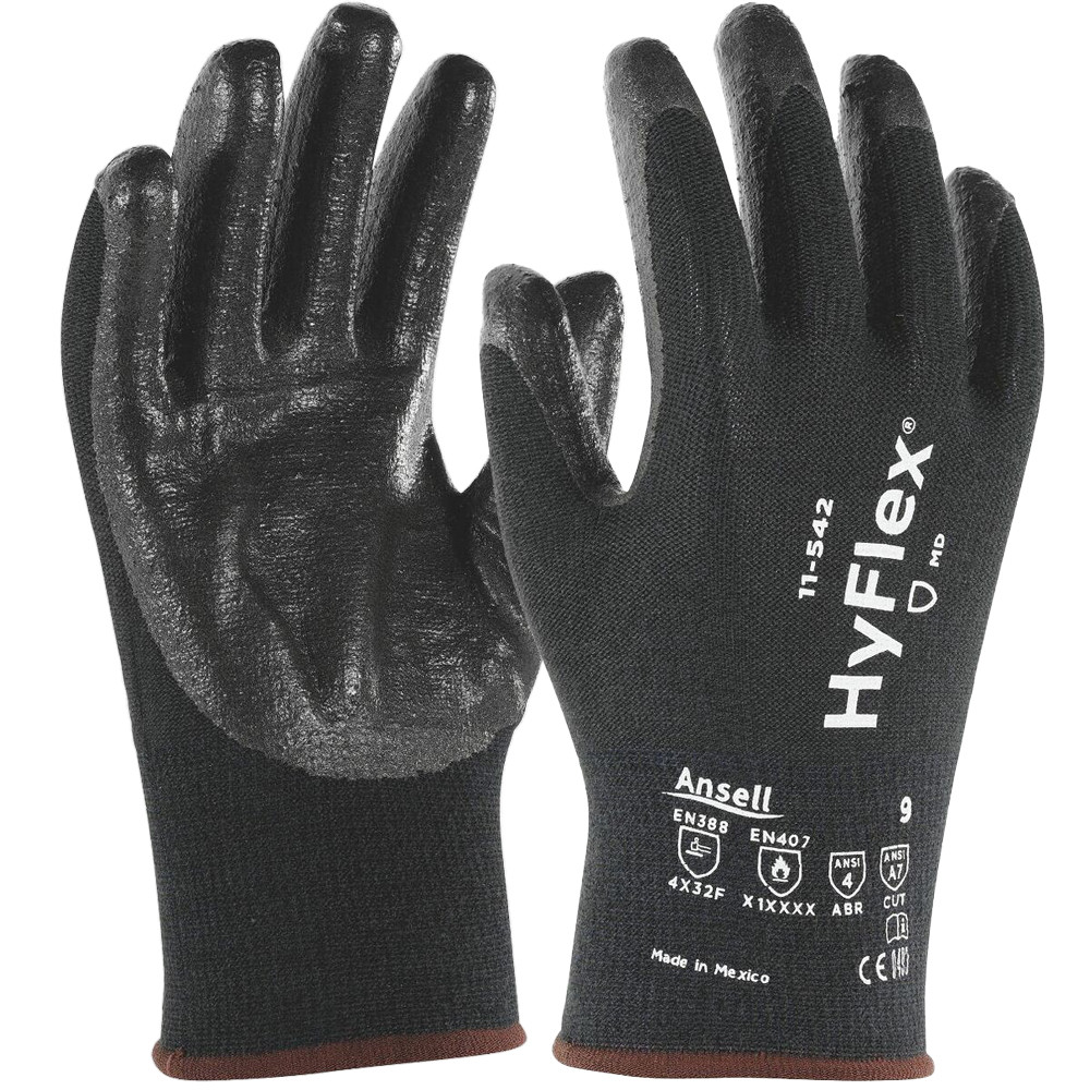 GUANTO ANSELL 11-542 HYFLEX RIVEST.NITRILE