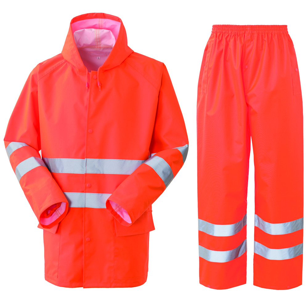 COMPLETO ANTIPIOGGIA ROSSINI HI-VIS 100%POLIESTERE