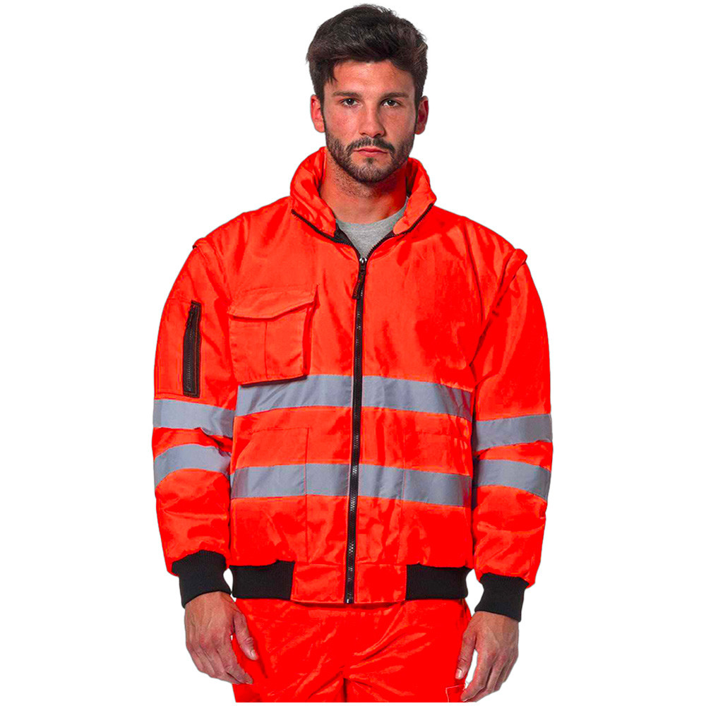 BOMBER LOGICA NYLON HV C/BANDE EN20471